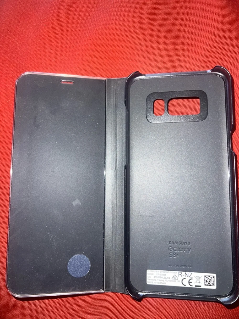 Samsung Black Mirror Flip Cover Case with Camera Cutout